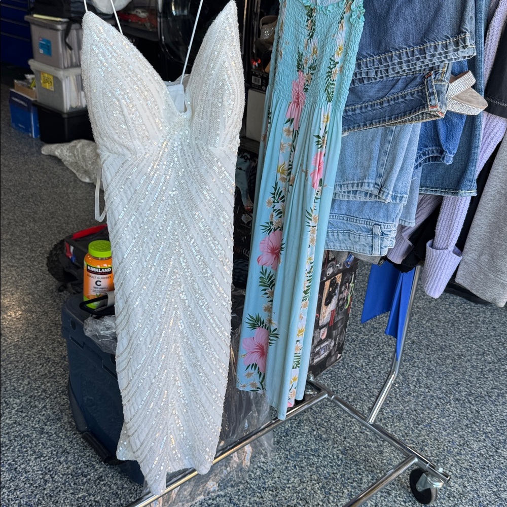 White Sequin Dress